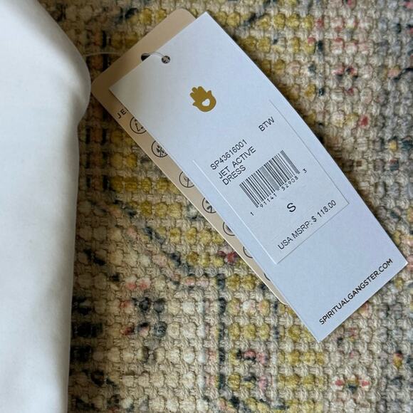 New Spiritual Gangster Jet Active Mini Dress in White Womens Small Anthropologie - Picture 10 of 10